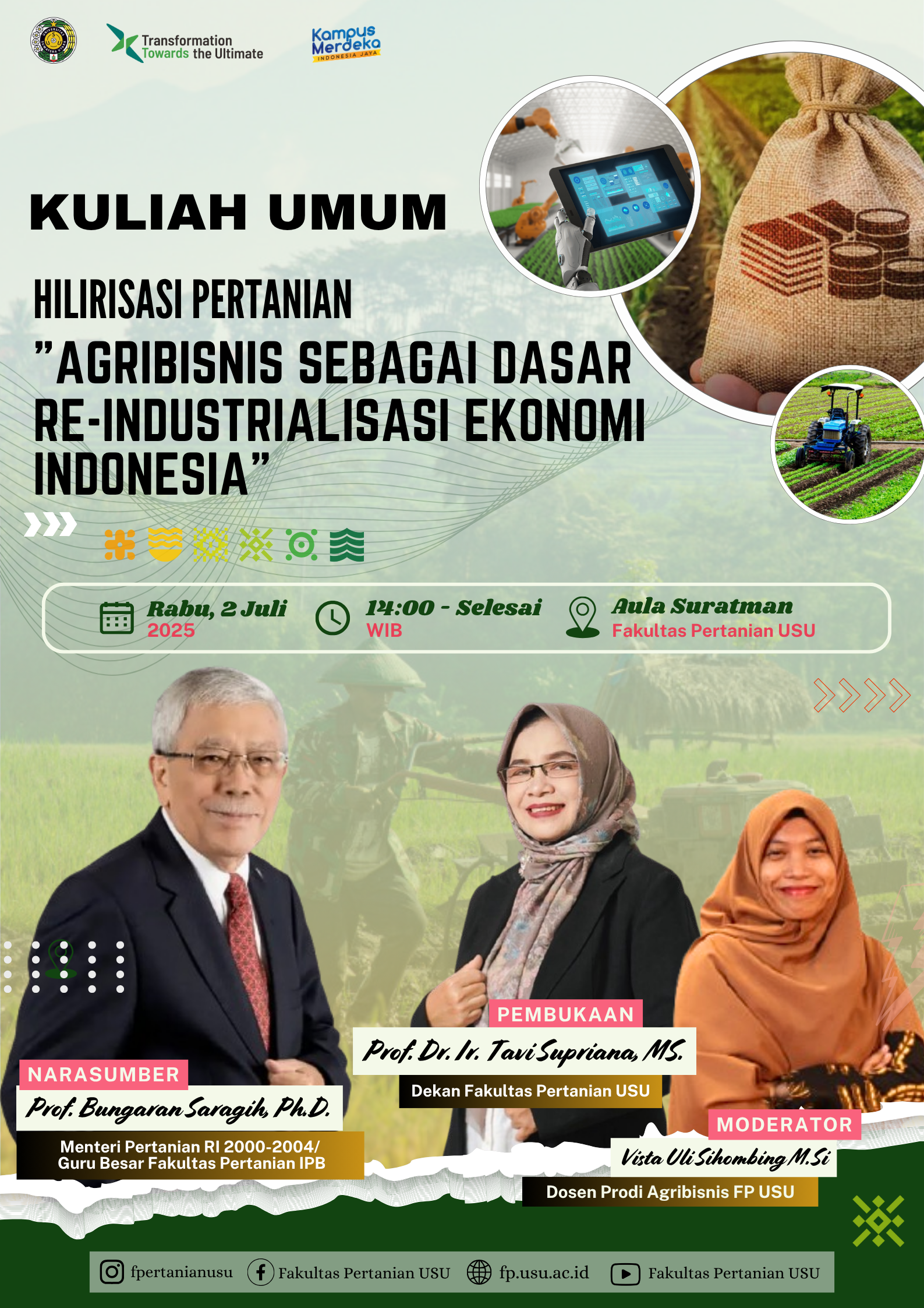 Public Lecture “Agricultural Downstreaming: Agribusiness as the Foundation of Indonesia’s Economic Re-industrialization”